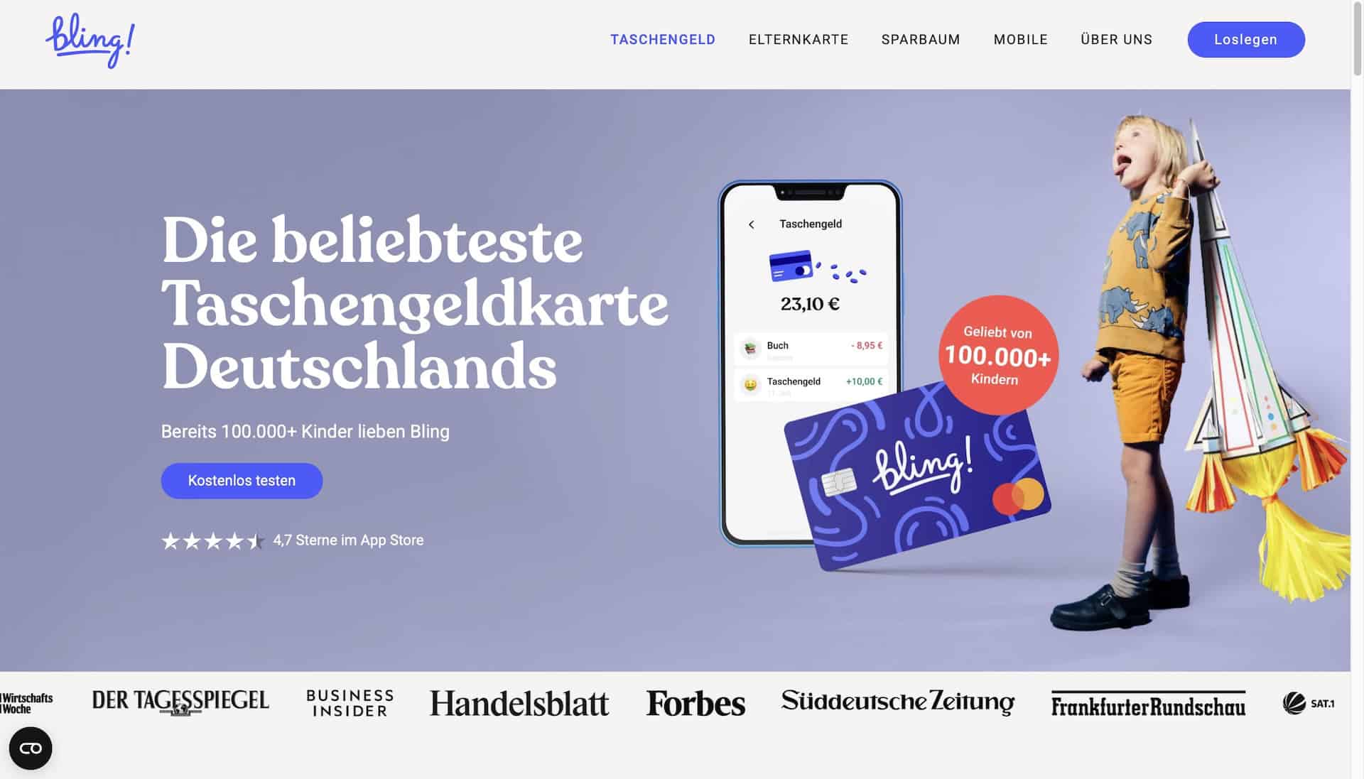 Bling Card Anmeldung